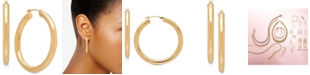 Macy's Polished Hoop Earrings in 14k Gold, 1 1/2 inch
